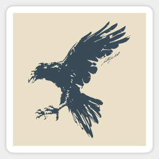 Handpainted Crow Sticker